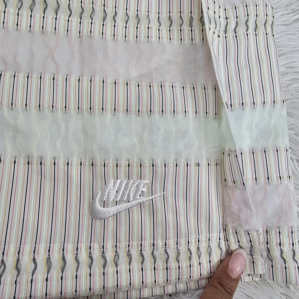 Nike NWT Women's Sportswear Earth Day Pastel Striped Athletic Shorts